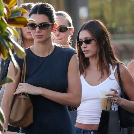 Kendall Jenner and Hailey Bieber went shopping together in contrasting casual outfits