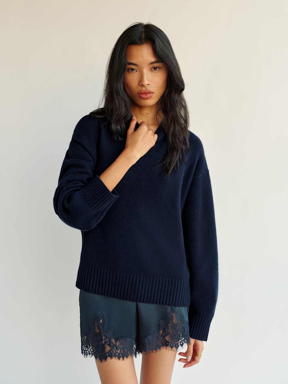 Cove Cashmere Oversized Crew