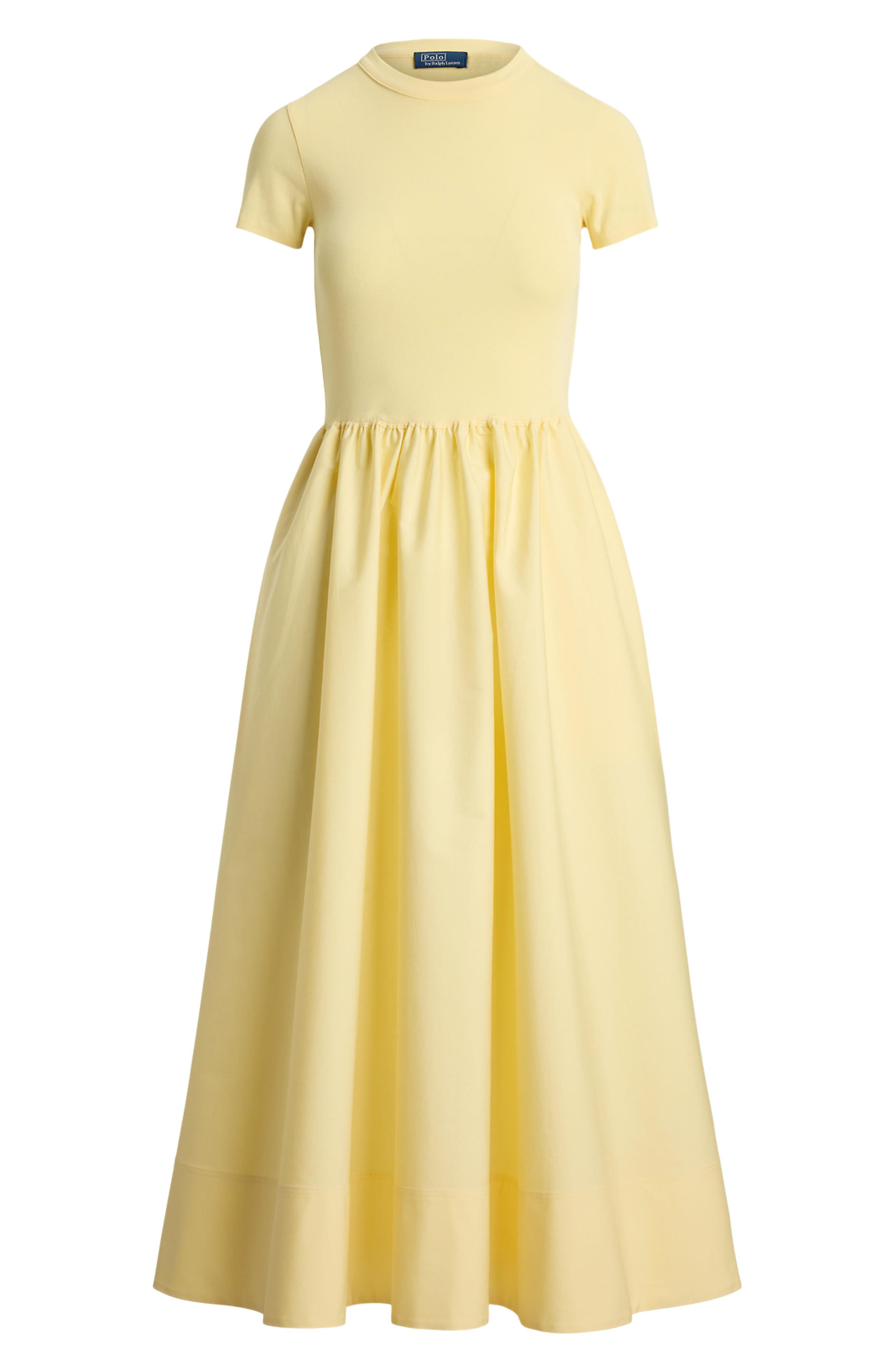 Short Sleeve Cotton Midi Dress