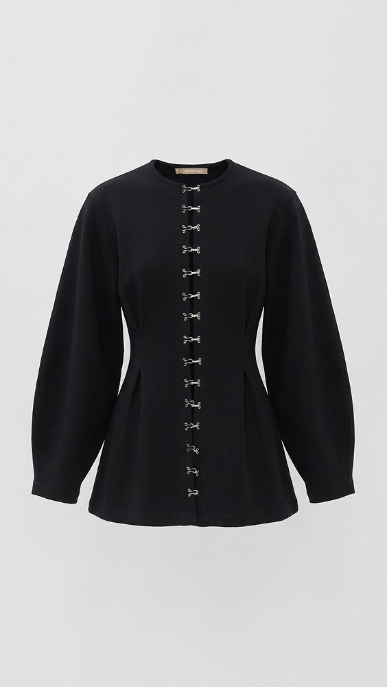 Pinch Waist Cardi - Black