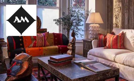 andrew martin logo to left with a square image of someones living room