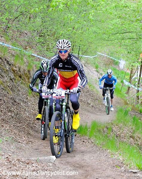 Roel Paulissen on the longest, steepest climb, early in the lap.
