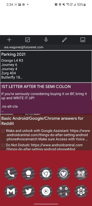 Google Widgets Google Keep Colors