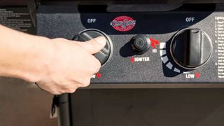 Char-Griller Grillin' Pro 3001 being turned on during testing