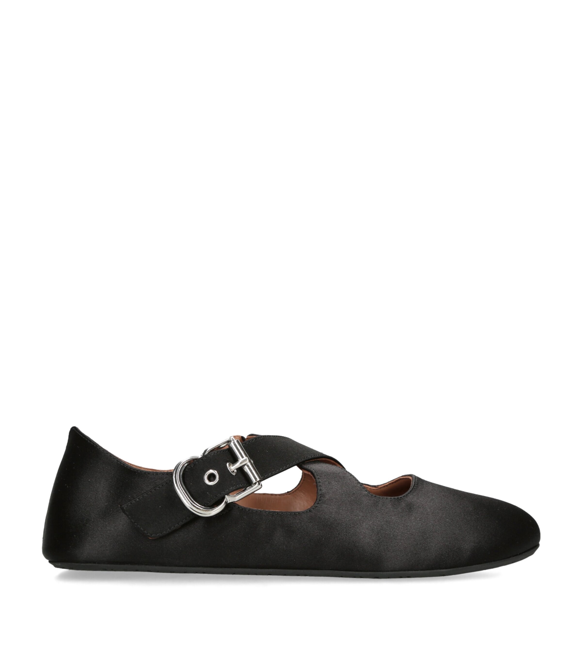 Satin Criss-Cross Ballet Flats