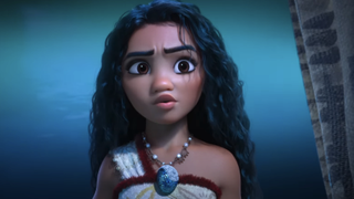 Moana looking confused during Get Lost sequence in Moana 2