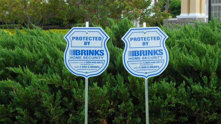 2 Home Security Alarm System 7x10 Metal Yard Signs Stock # 704 