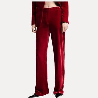 Velvet suit trousers