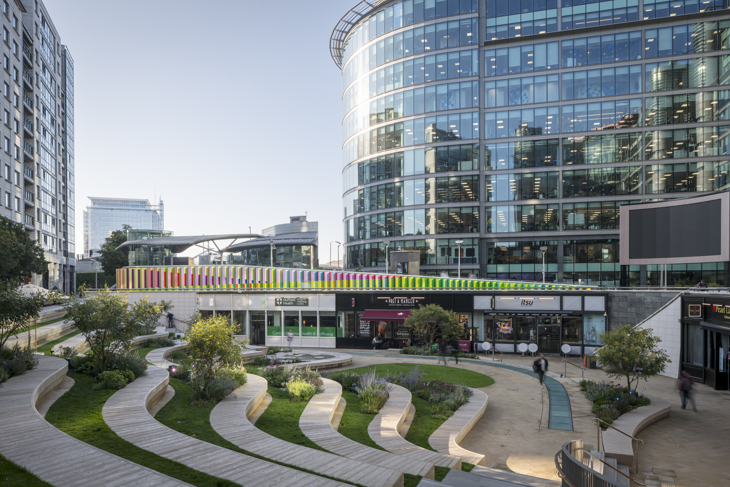 Adundance, a colourful installation in a London square, by Adam Nathaniel Furman