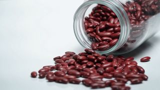 Dried kidney beans stored in jar