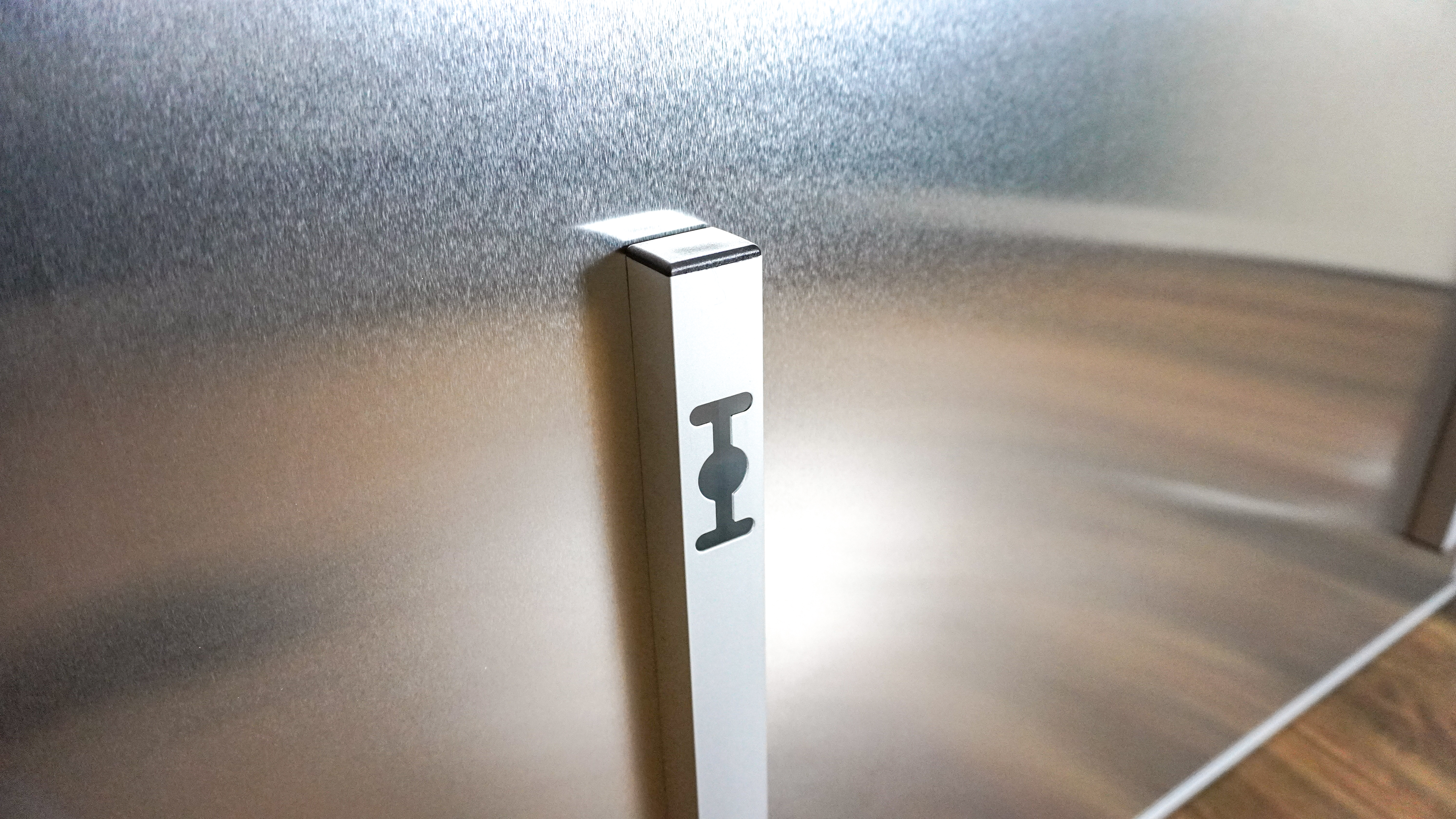 A closeup shot of the mounting holes on the back of the Boldr Kelvin infrared heater