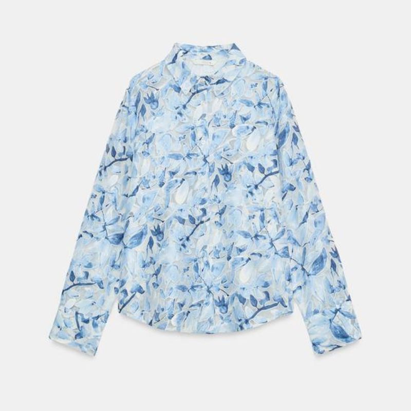 Zara, Contrast Floral Print Shirt
