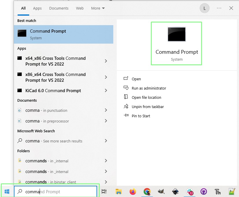 Windows 10 Command Prompt