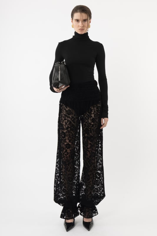 Velvet Lace Balloon Pants