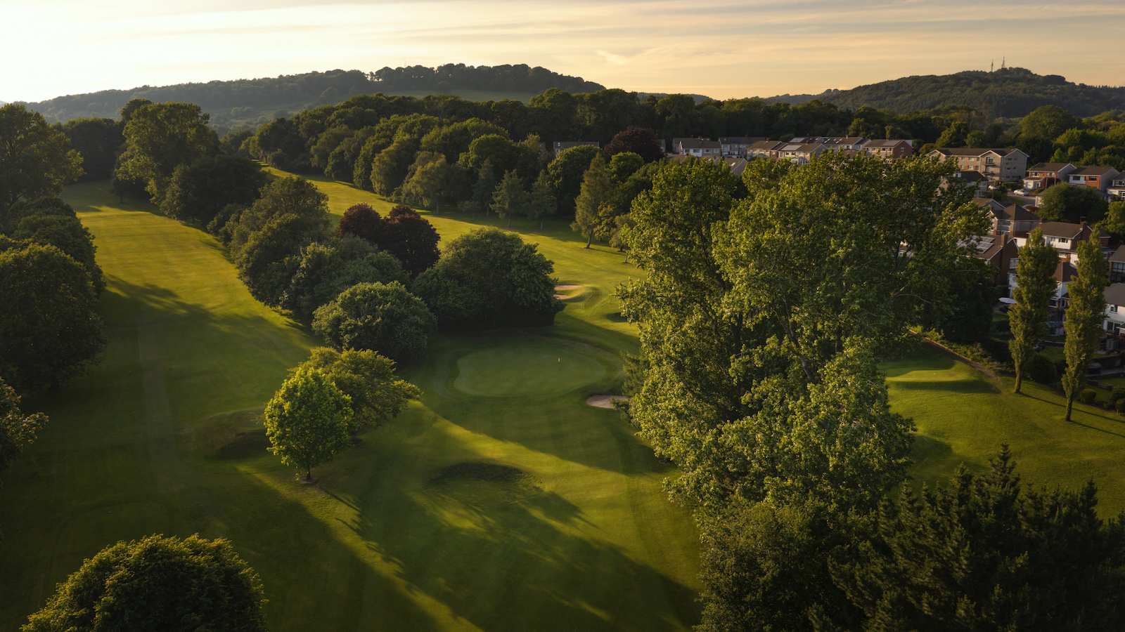 Aerial view of the 11th hole at Whitchurch Golf Club