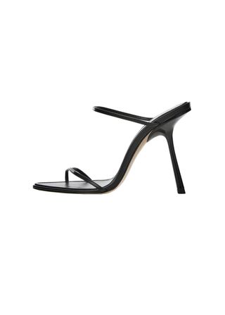 Leather Sandal With Inclined Heel - Women