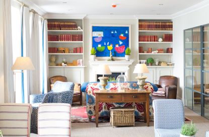 The living room at the Idle Rocks Hotel, St Mawes.
