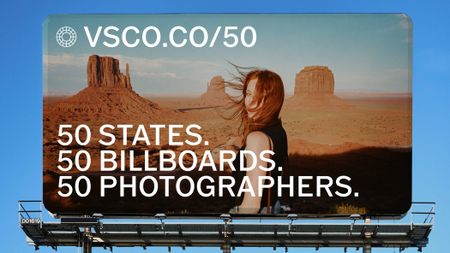 Billboard featuring information about a photography competition.