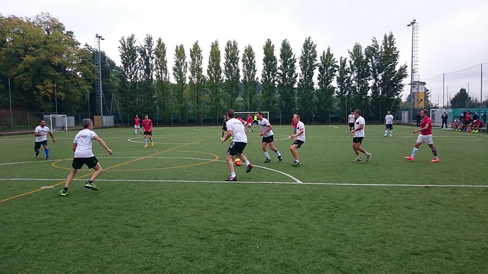 Katusha host their annual team-staff soccer match in Peschiera del Garda, Italy
