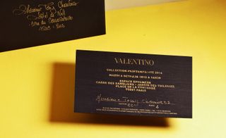 Fashion House invitations from the S/S 2016 women's shows - Valentino