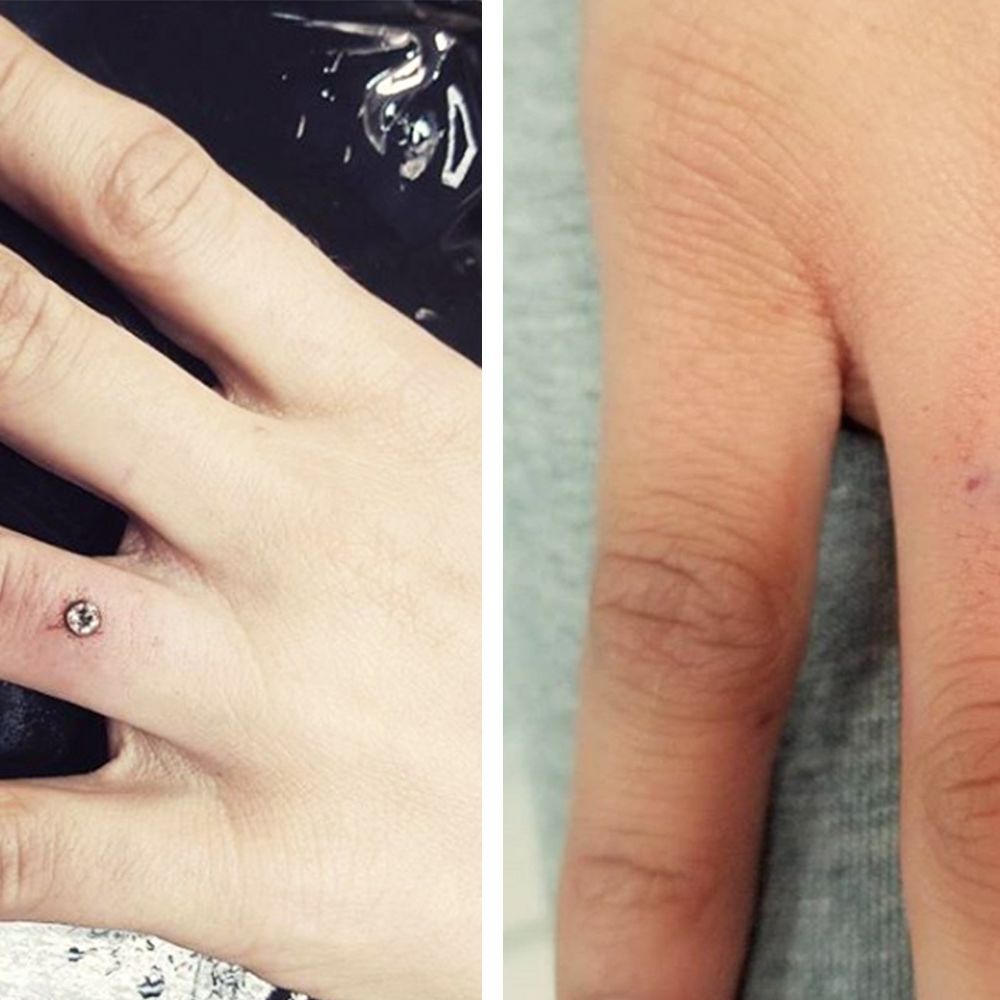 Cool Diamond Tattoo On Finger - Tattoos Designs