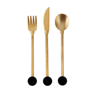 Gold Stone Cutlery Set