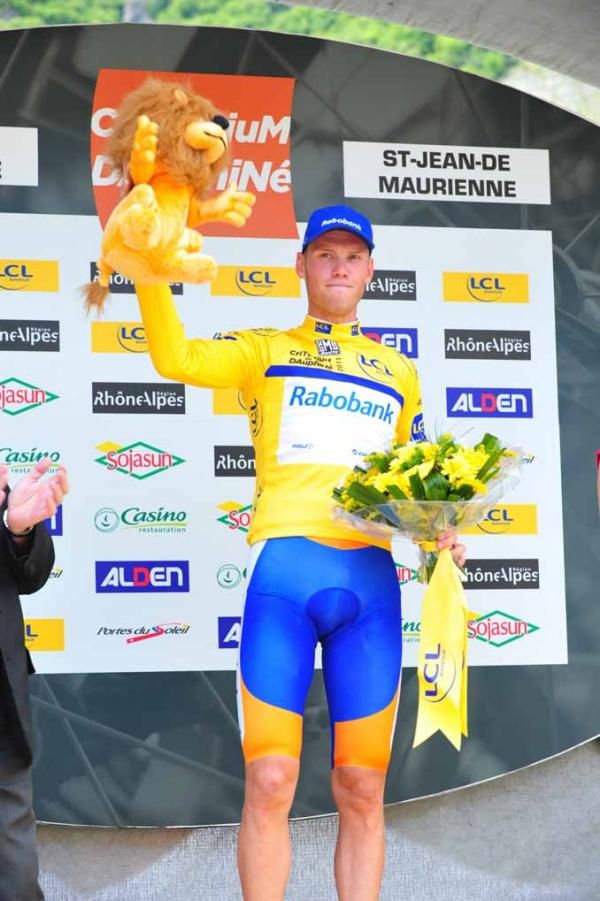 Lars Boom (Rabobank) with the spoils.