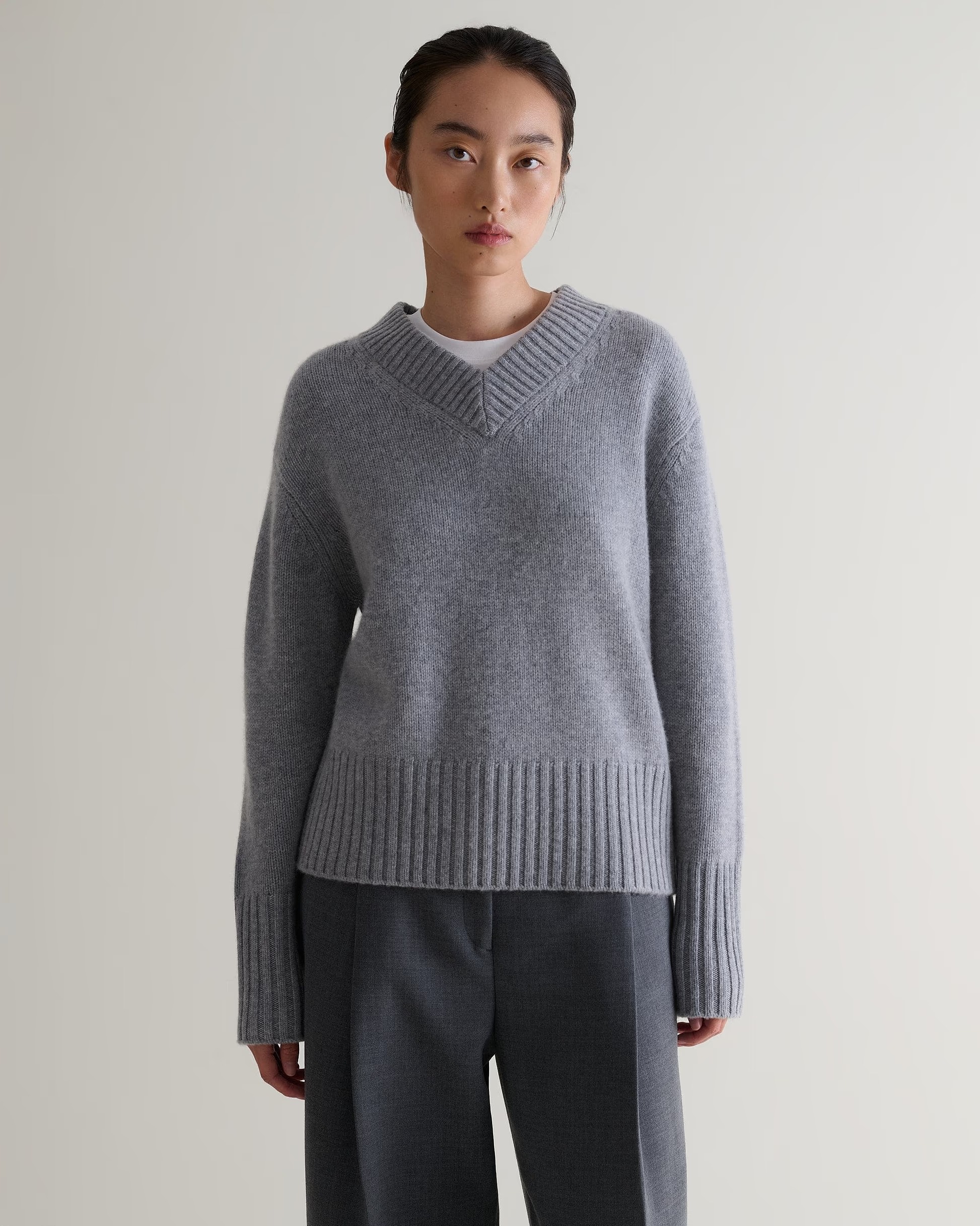 Rise &amp;amp; Fall, Women's Cashmere Merino V Neck Jumper