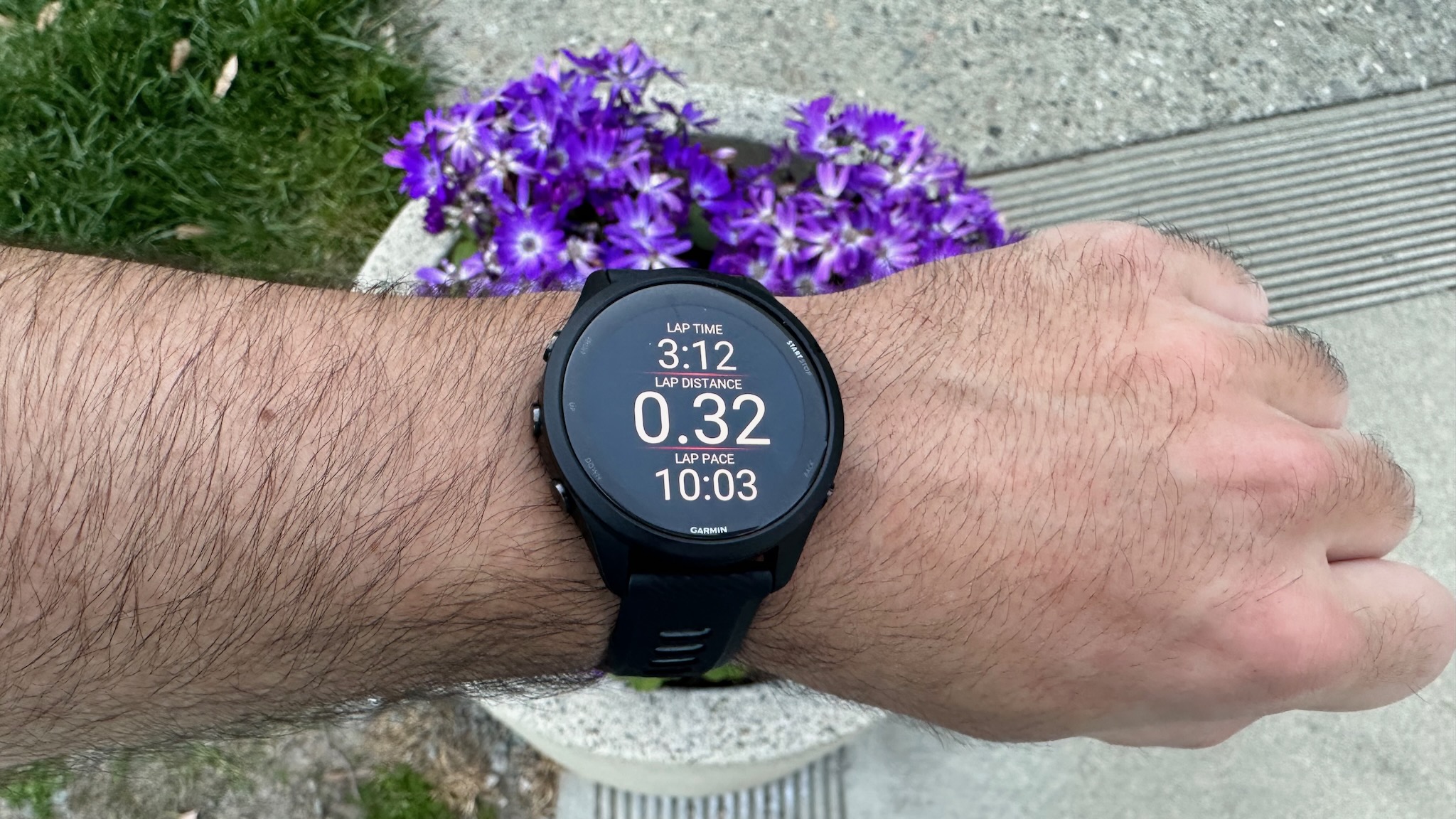 Pace data on the Garmin Forerunner 265