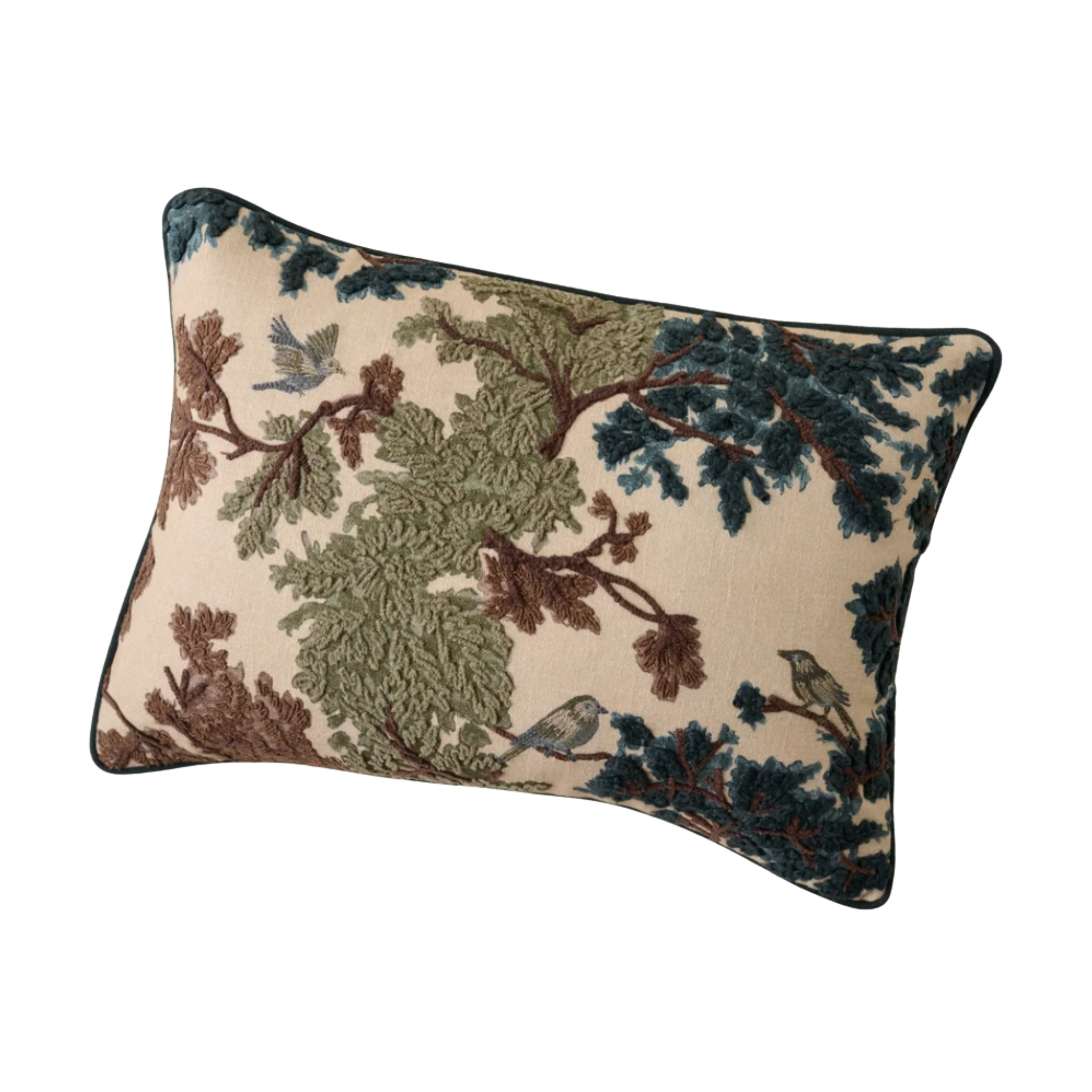 an embroidered pillow