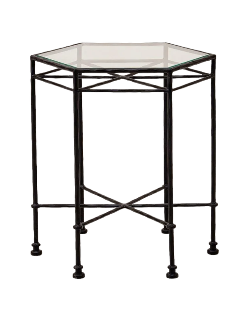 Provence Outdoor Glass Side Table