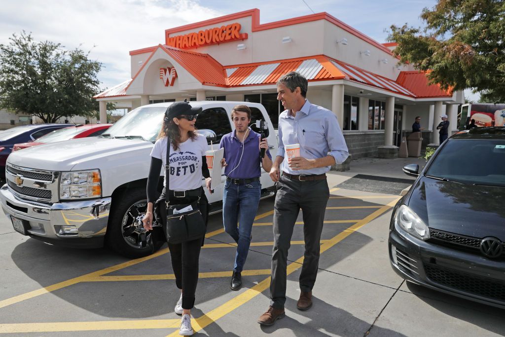 Beto O&amp;#039;Rourke at a Whatabuger