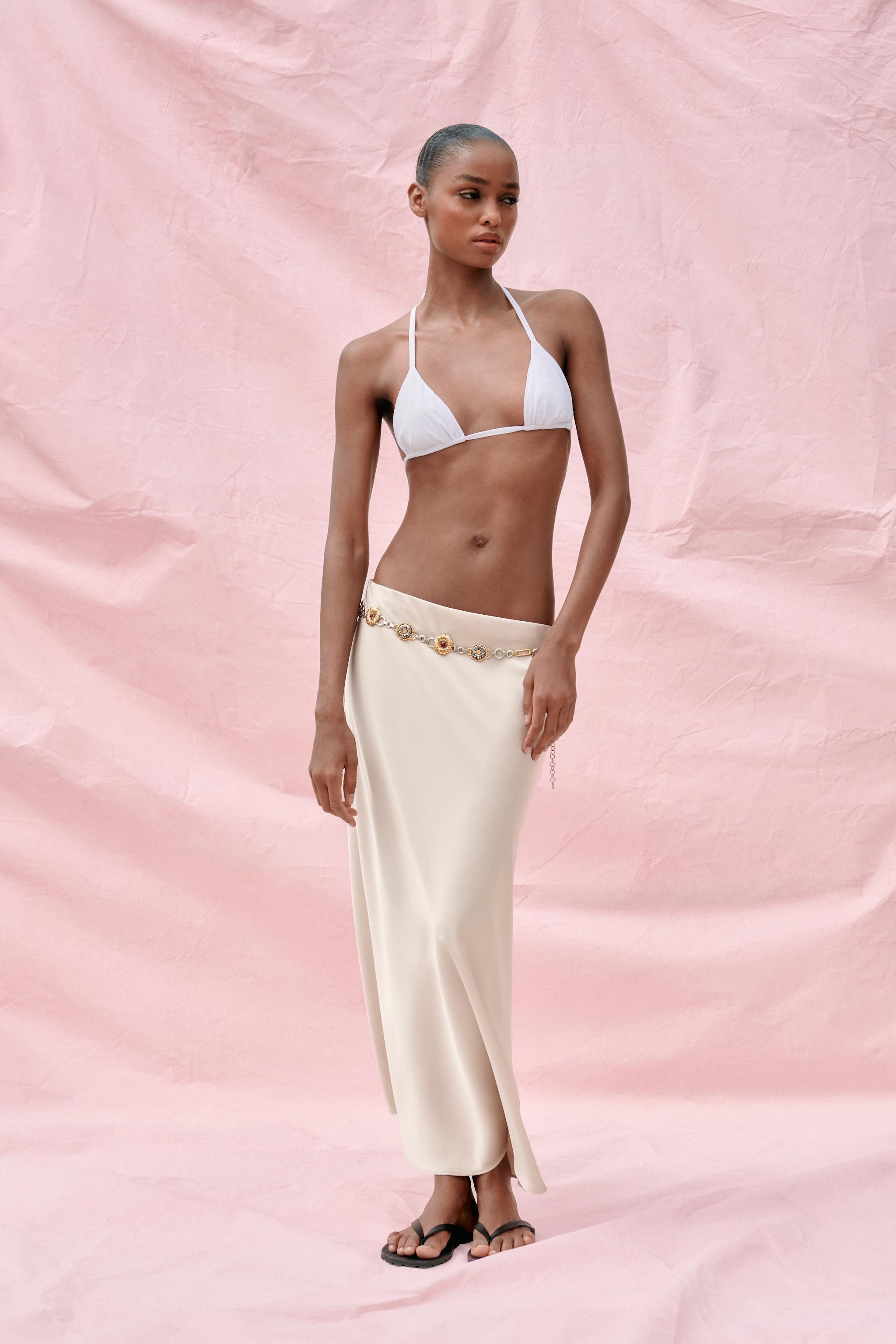 Satin Midi Skirt