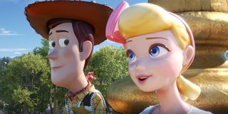 Woody and Bo Peep in Toy Story 4