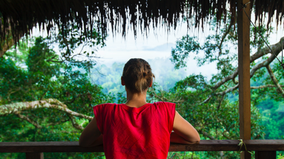 Woman in a jungle