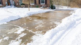snow cleared from driveway