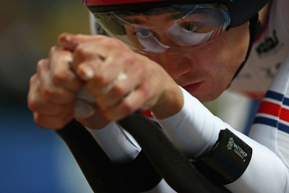 John Archibald of Great Britain or Team GB competes in the Men's Individual Pursuit Qualifying race