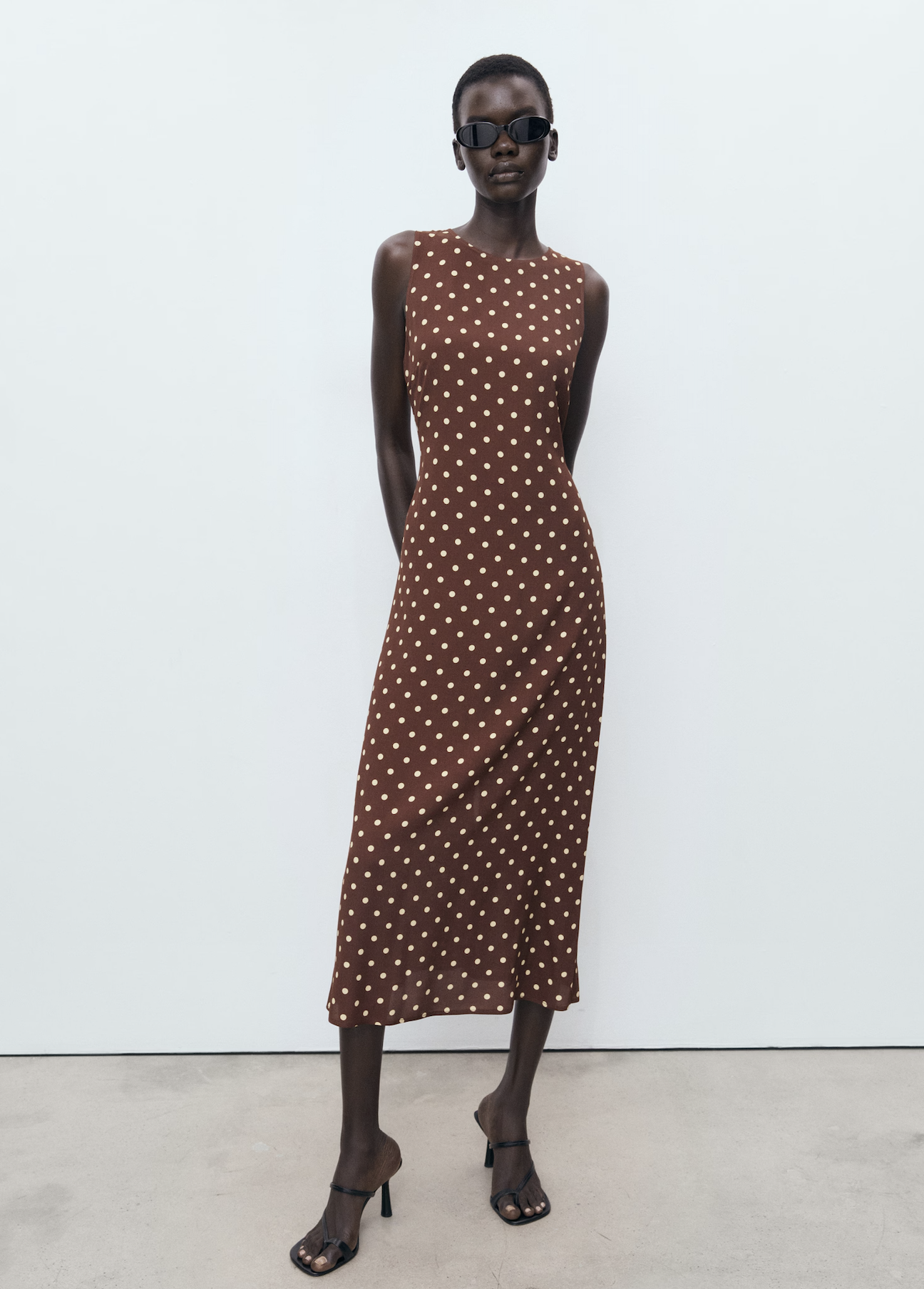 MANGO, Polka Dot Midi Dress - Women | Mango United Kingdom