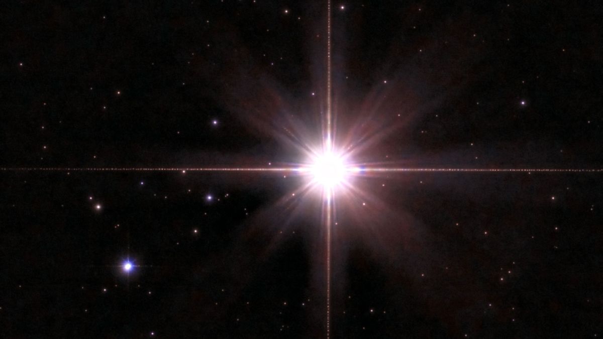 The star Arcturus shining in the night sky as imaged by the Unistellar Odyssey Pro.