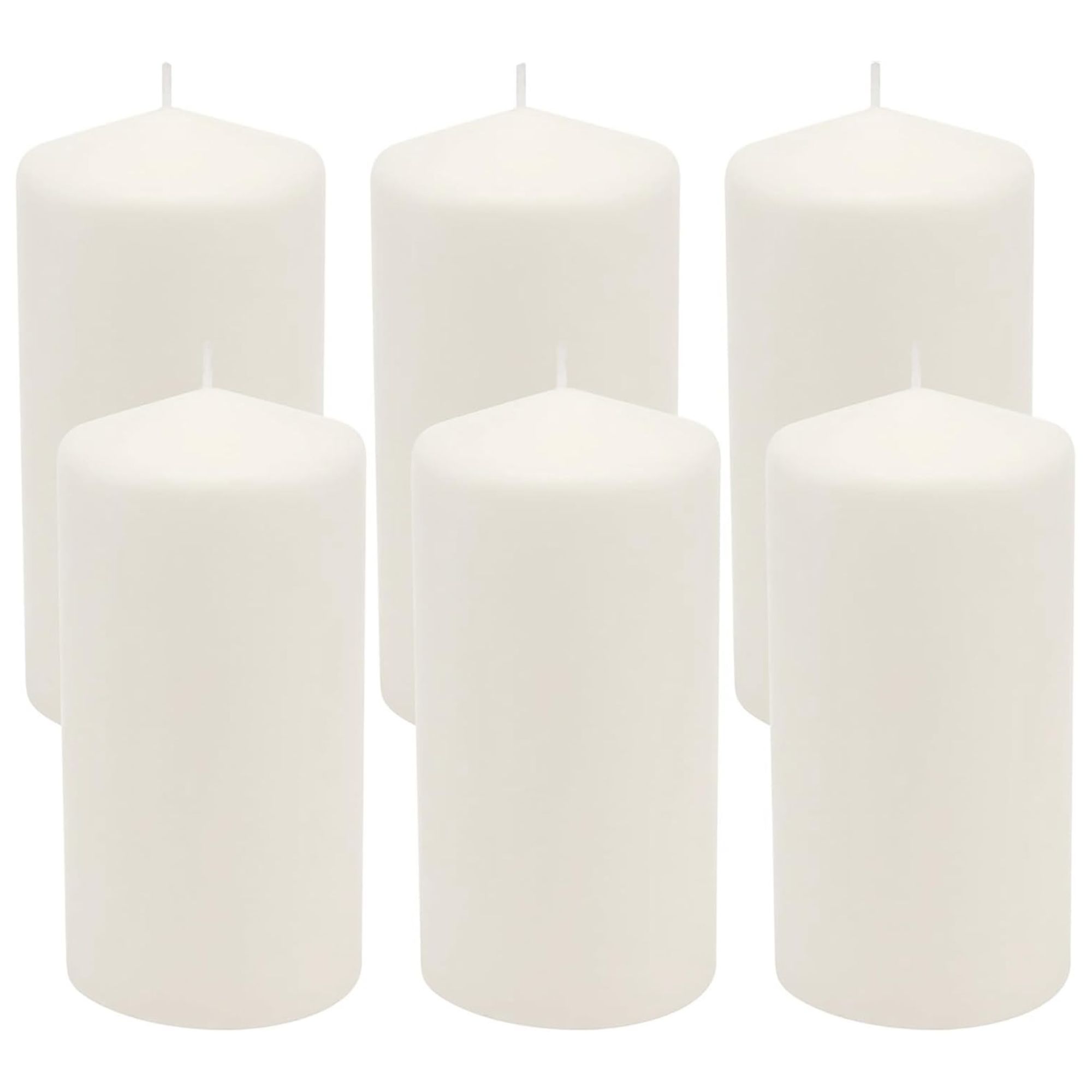 White pillar candles