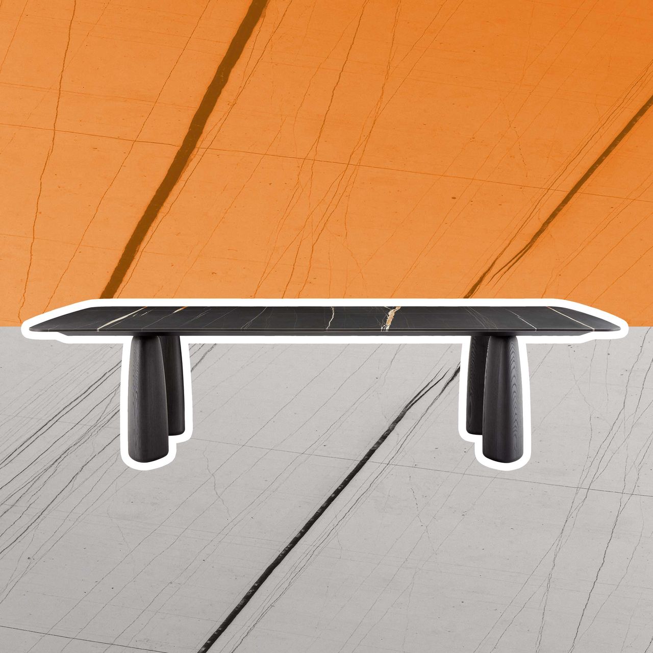 Emmanuel Gallina Poliform black marble table