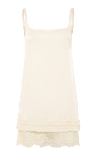 Zaye Lace-Trimmed Crepe Mini Dress