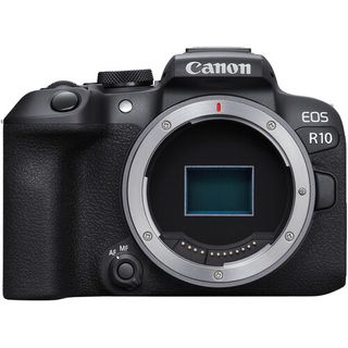 Canon EOS R10 stock image on a white background