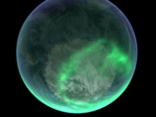 South Pole aurora