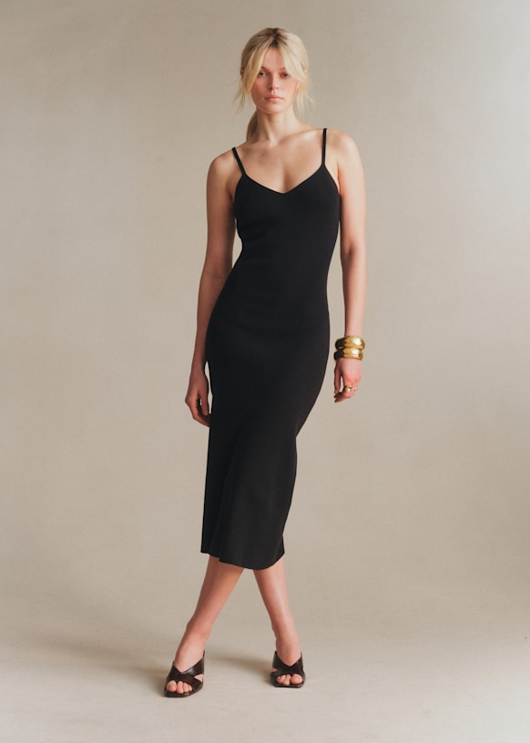 Lindsey Dress - Black - Cotton - S&amp;eacute;zane