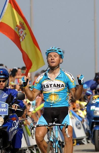 Sergio Paulinho (Astana) savours his win.