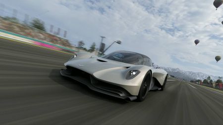 Forza Horizon 6 Aston Martin Valhall concept car driving on horizon drag strip
