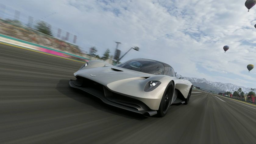 Forza Horizon 6 Aston Martin Valhall concept car driving on horizon drag strip