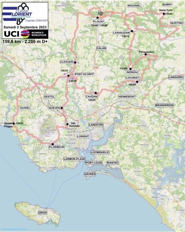 Route of the Classic Lorient Agglom&eacute;ration - Troph&eacute;e Ceratizit