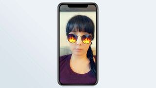 best snapchat filters - Fire Sunglasses by Snapchat